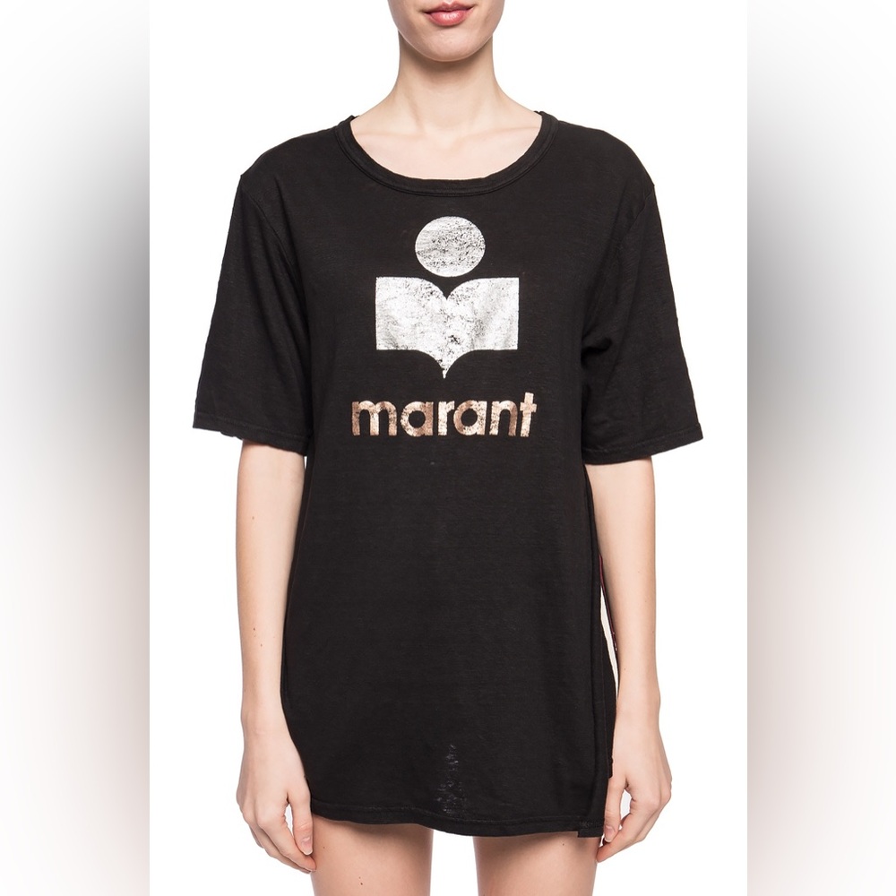 Isabel Marant Etoile Linen T-shirt with a slit